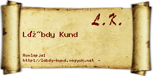 Lábdy Kund névjegykártya